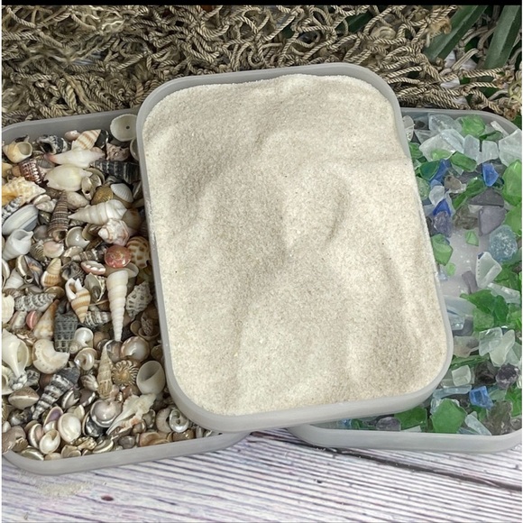 REAL BEACH SAND, SHELLS & SEA GLASS BITS CRAFTING CANDLES SOAP RESIN ART DIY LOT - Picture 6 of 17